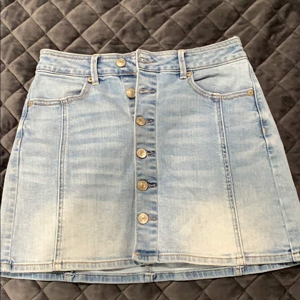 american eagle denim skirt